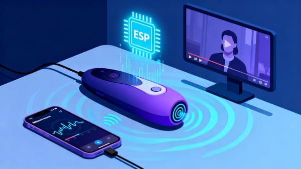 Smartphone screen showing an app interface for controlling a vibrator